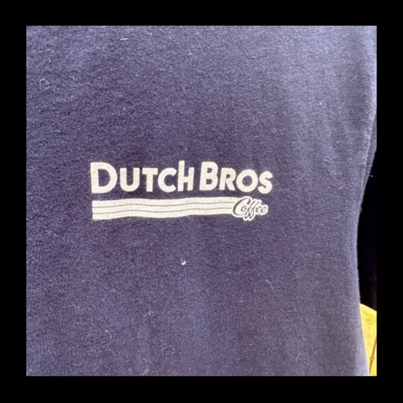 Unisex Dutch Bros Classic Vintage Navy T-Shirt SMALL+Medium/Large Crewneck 1992 - Picture 8 of 8